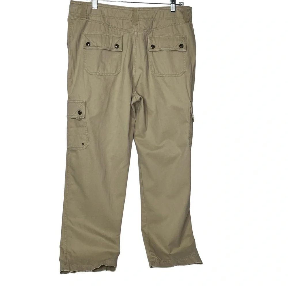 Lauren Ralph Lauren Khaki Baggy Straight Cargo Pants Womens 14 - Picture 3 of 7